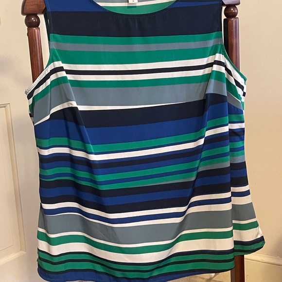 Green sweater with striped top. - Picture 5 of 5